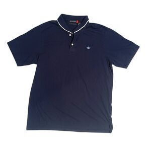 Dockers Polo Shirt Navy Blue Quick Dry Large Regular